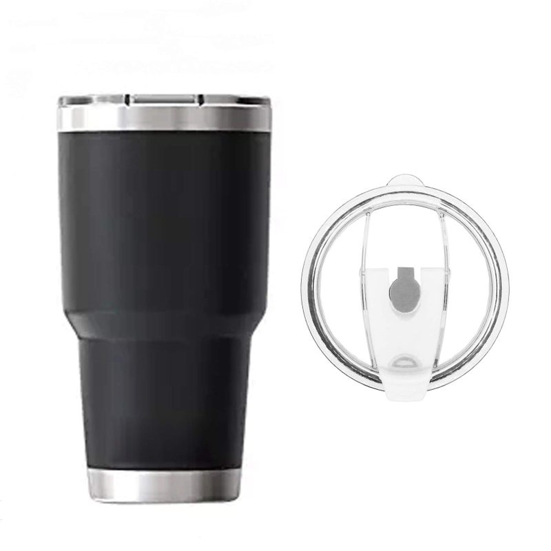 CNYMANY 3 Packs Lids for 30oz Tumblers, Spill-proof Splash Resistant Straw-friendly Cover for Old Style 30 oz. Cups - Gray - Image 5